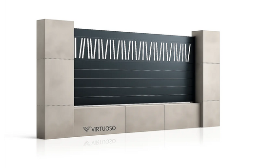 Gard metalic din aluminiu, model Poseidon 1-1800x1161