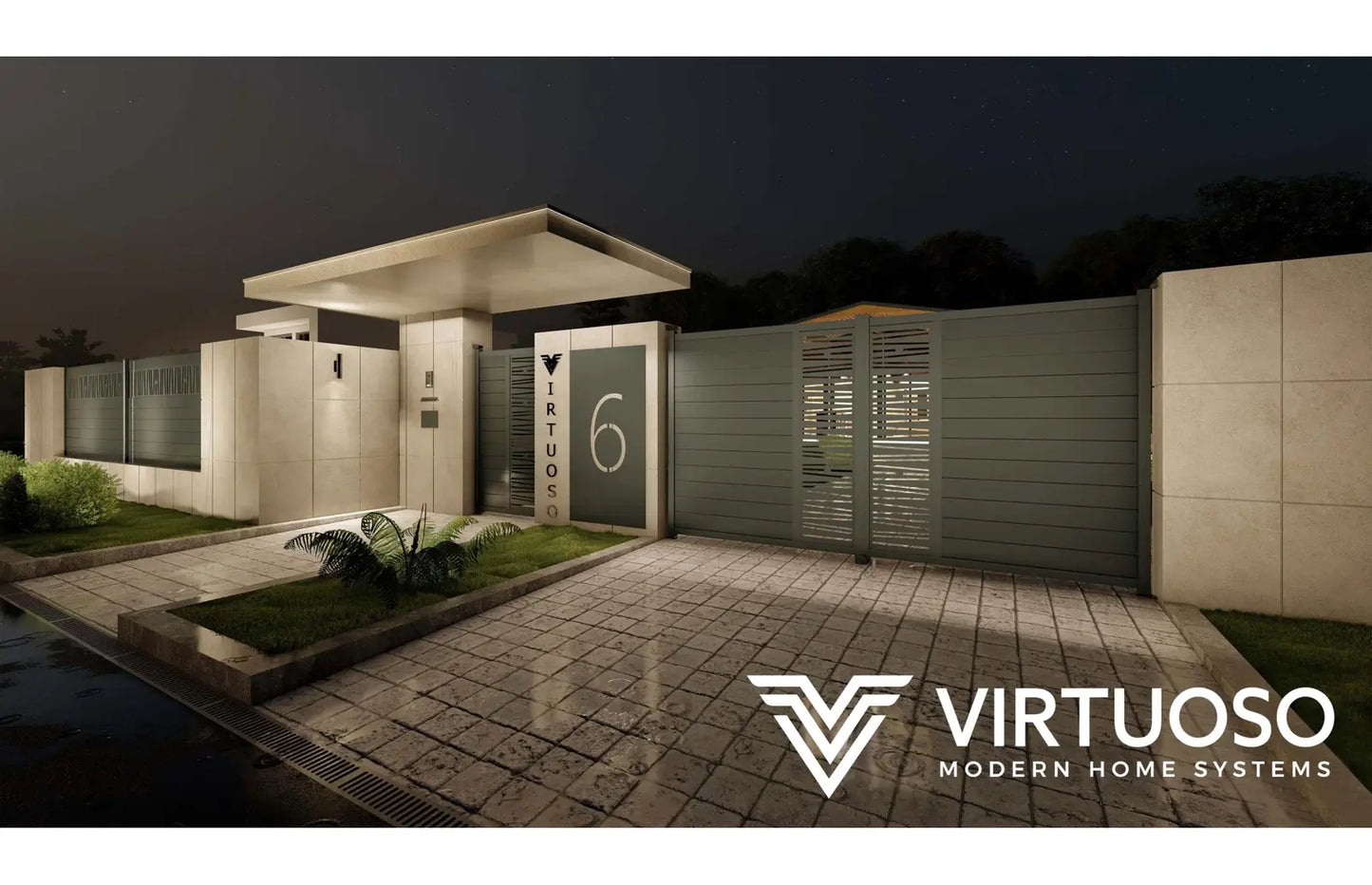 Gard metalic din aluminiu, model Poseidon 1-1800x1161