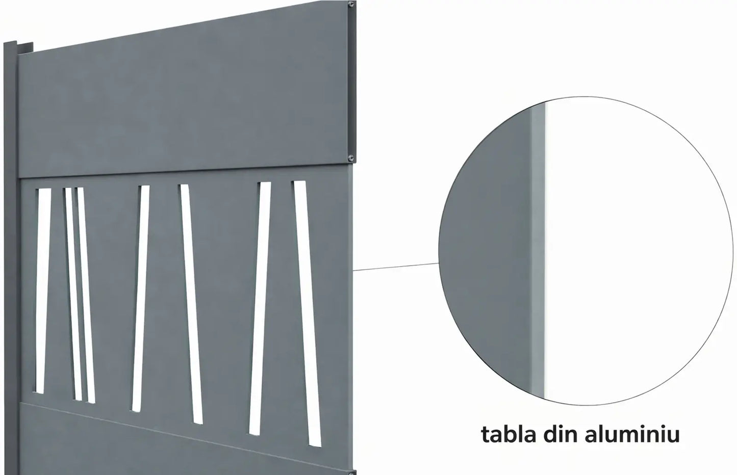 Gard metalic din aluminiu, model Poseidon 1-1800x1161