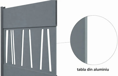 Gard metalic din aluminiu, model Poseidon 1-1800x1161